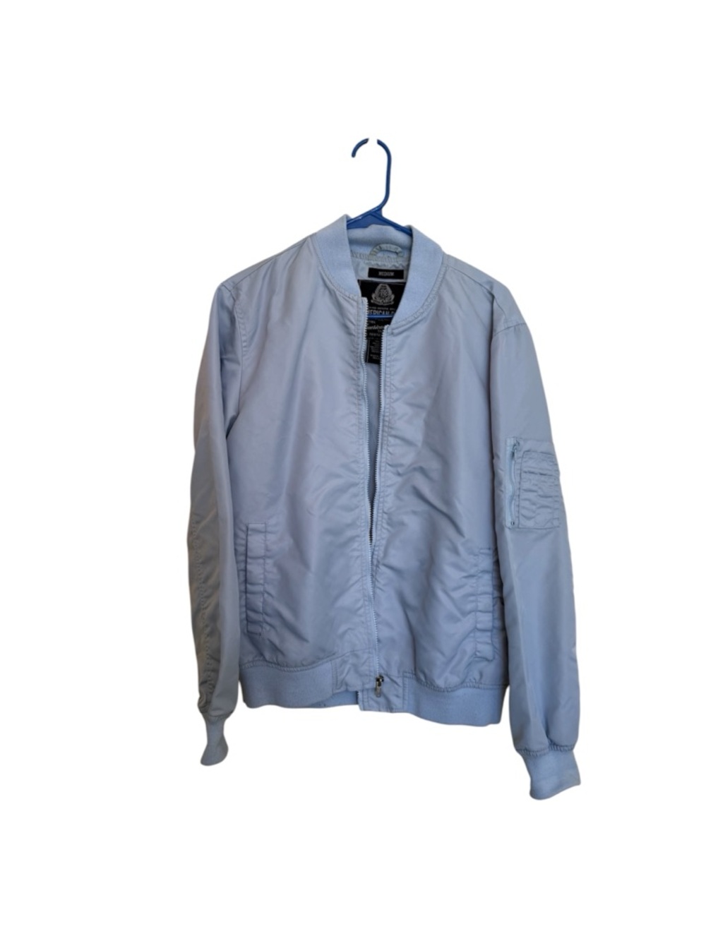American Rag Light Blue Bomber Jacket